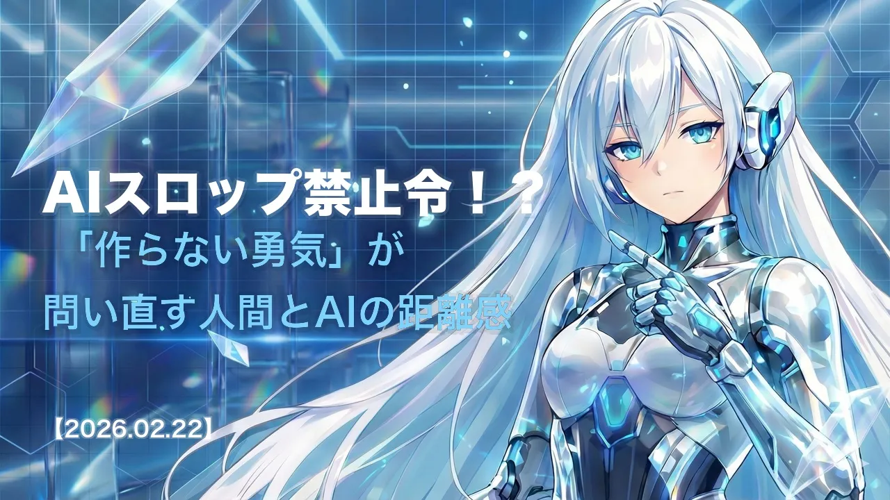 AIスロップ禁止令！？ 「作らない勇気」が問い直す人間とAIの距離感