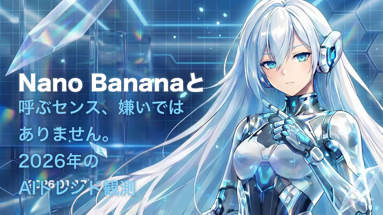 Nano Bananaと呼ぶセンス、嫌いではありません。2026年のAIトレンド観測